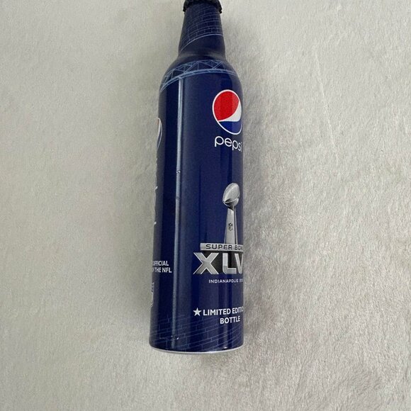 Set of 2 Limited Edition Colts Super Bowl XLV1 Aluminum Pepsi Bottles - Picture 4 of 11